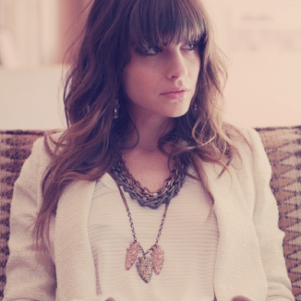 Luv AJ Arrowhead Tri Pendant Necklace in Brass